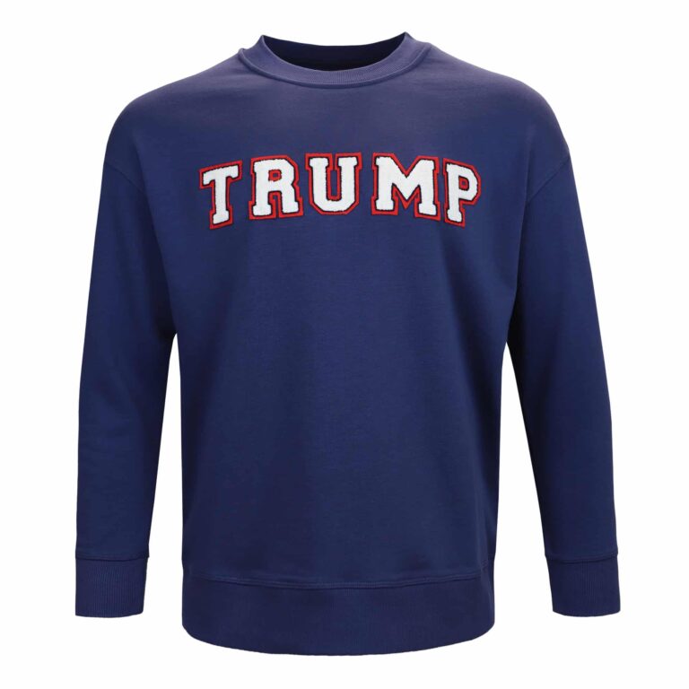 Chenille Crew Neck – Navy-Trump Sweatshirts