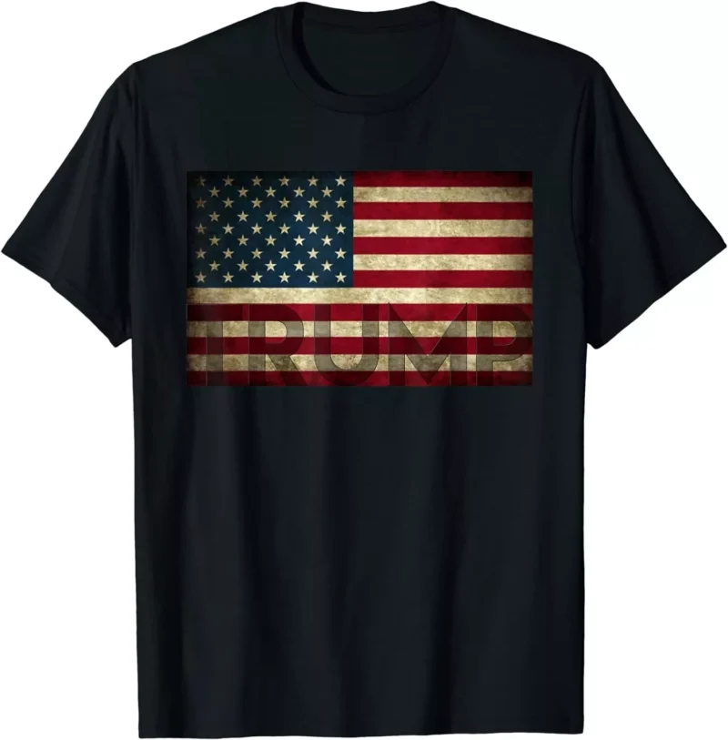 Donald Trump American Flag 2024 Political Gift Unisex T-Shirt